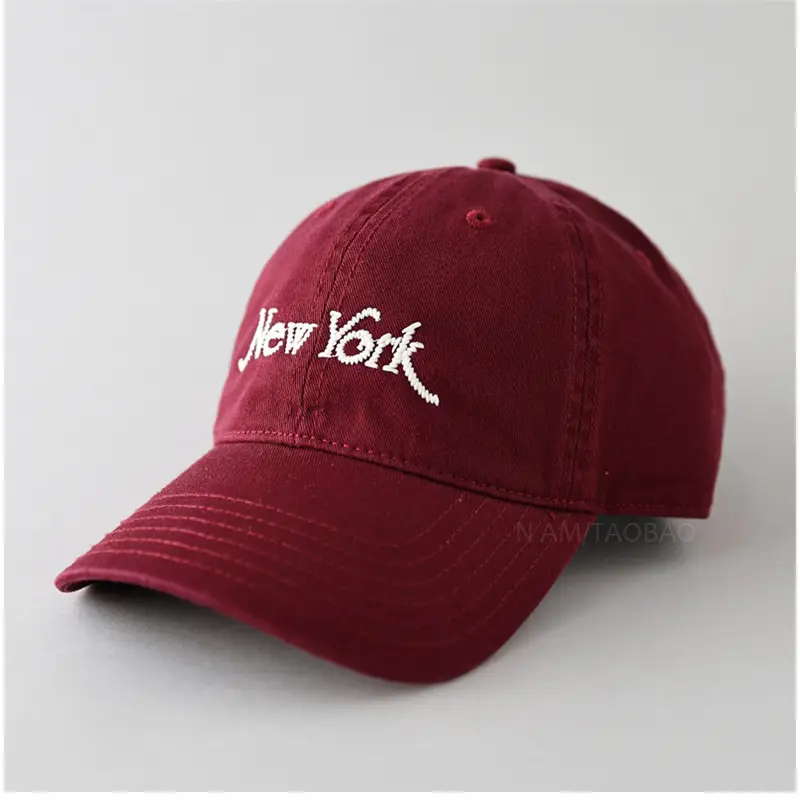 New York Letter Baseball Cap Black Men Women