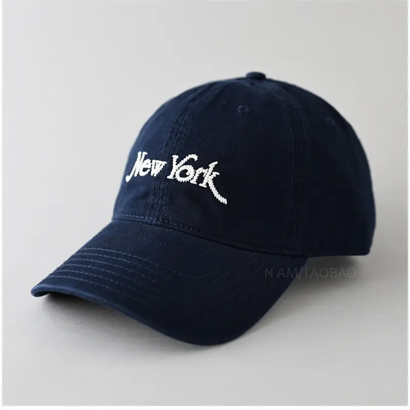 New York Letter Baseball Cap Black Men Women