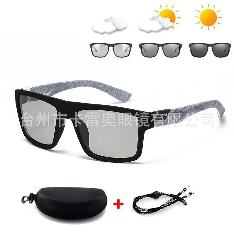 Men's Black Polarized Driving Sunglasses with High Coverage - Image 8