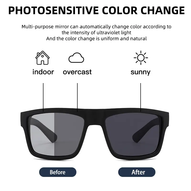 Men's Black Polarized Driving Sunglasses with High Coverage - Image 10