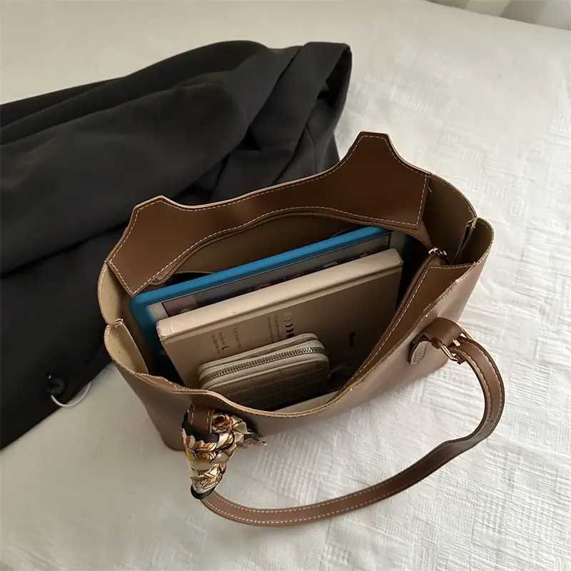 Women's Brown Tote Bag with Tassel 2025 New Arrival - Image 8