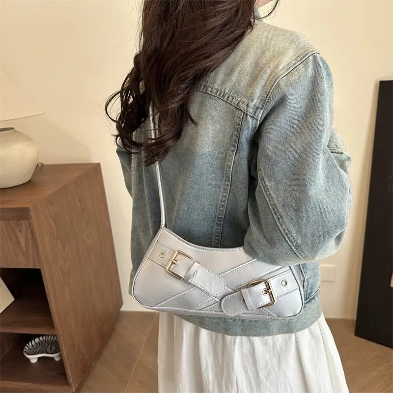 Pink Biker Style Women's Shoulder Bag 2026 - Image 5