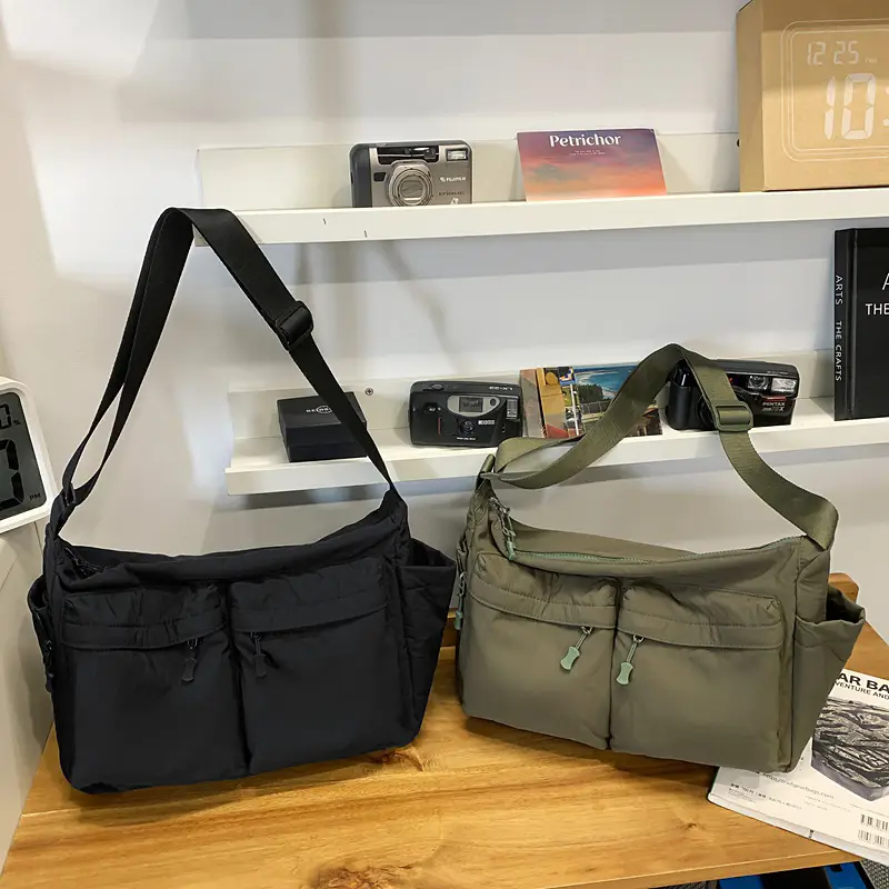 Men's Japanese Hip-hop Crossbody Bag Olive Green 2025 - Image 5