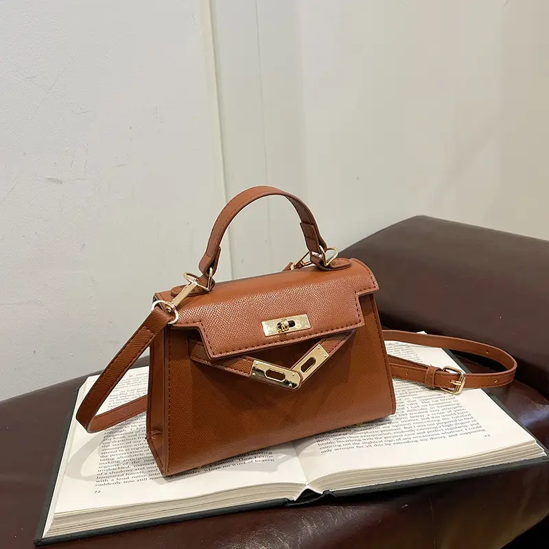 Orange Leather Shoulder Crossbody Bag for Women 2025 - Image 4