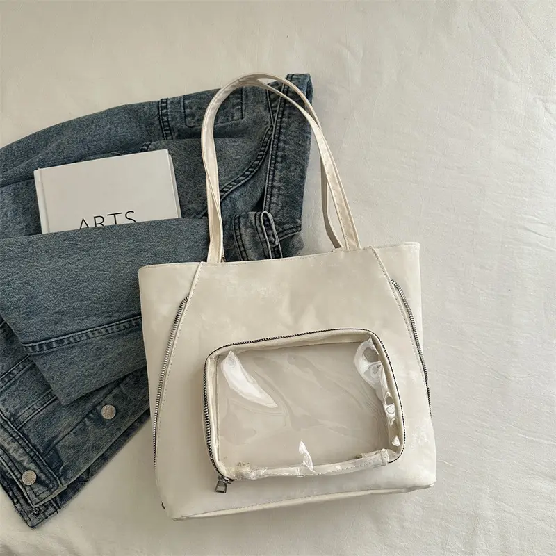 Clear Transparent Shoulder Bag for Girls Cute Cartoon Design - Image 2