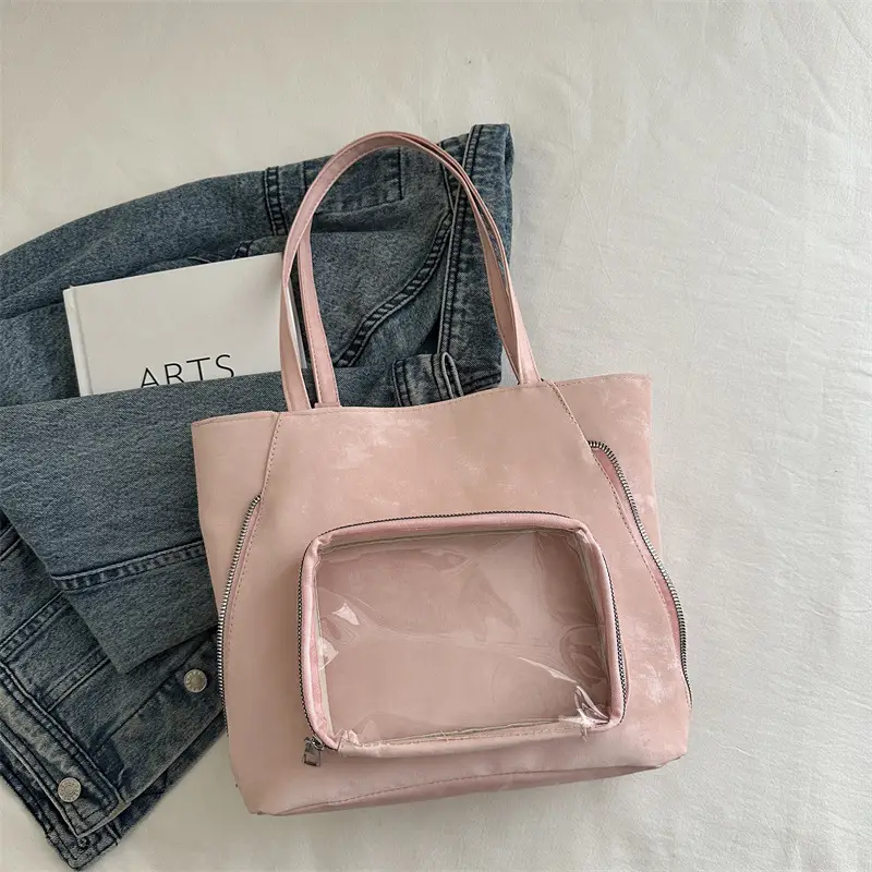 Clear Transparent Shoulder Bag for Girls Cute Cartoon Design - Image 3