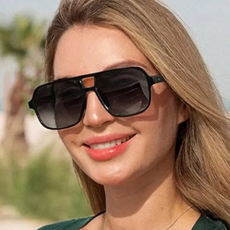 White Gray Aviator Sunglasses for Men Women - Image 11