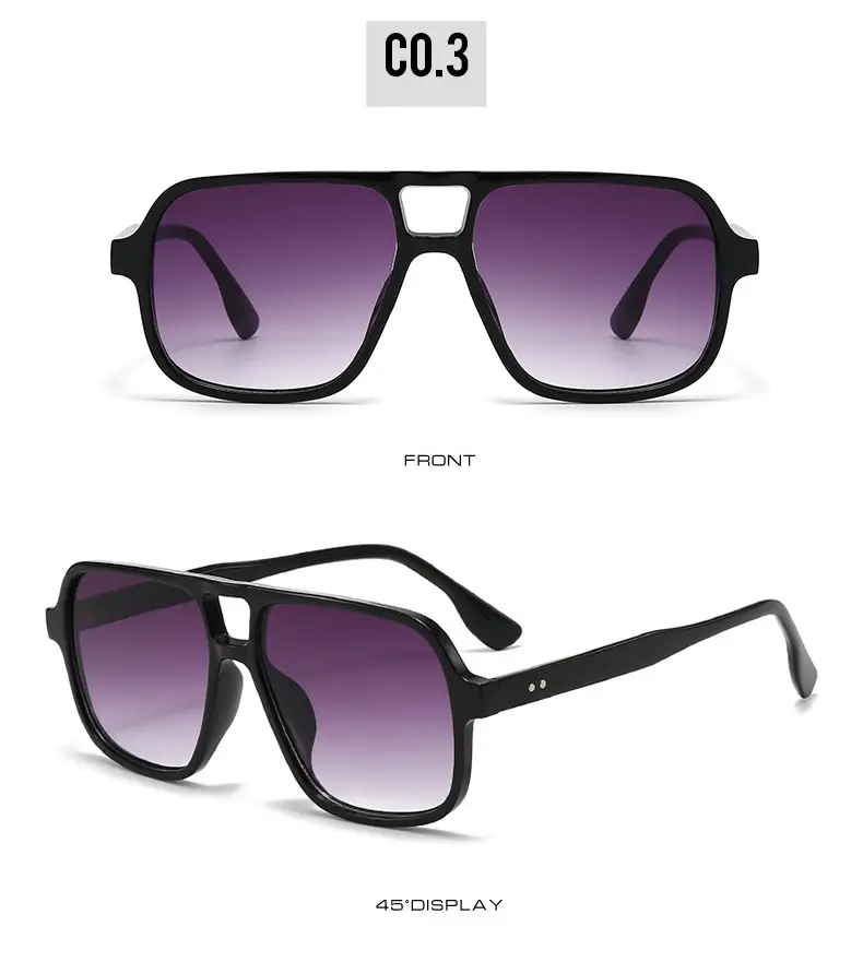 White Gray Aviator Sunglasses for Men Women — feature 11