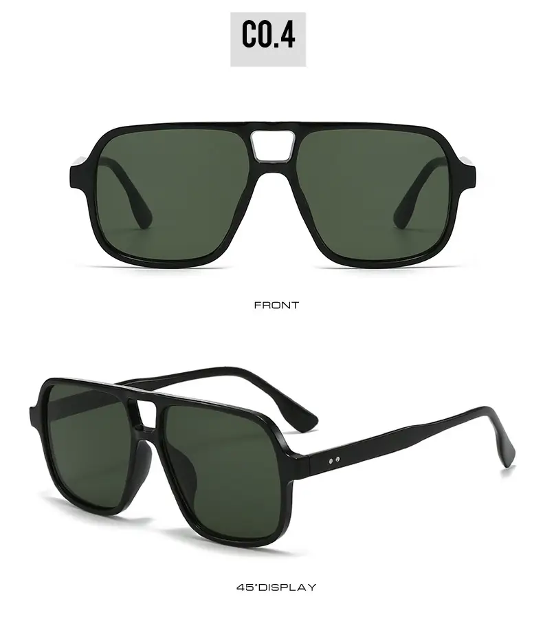 White Gray Aviator Sunglasses for Men Women — feature 12