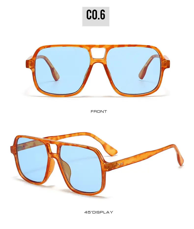 White Gray Aviator Sunglasses for Men Women — feature 14