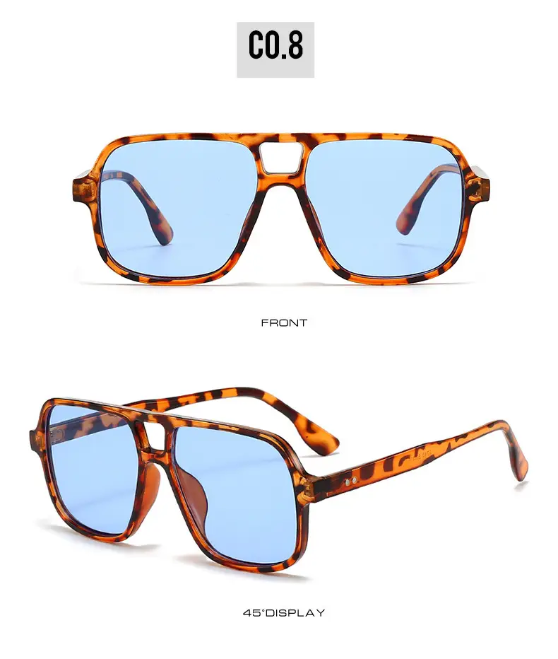 White Gray Aviator Sunglasses for Men Women — feature 16