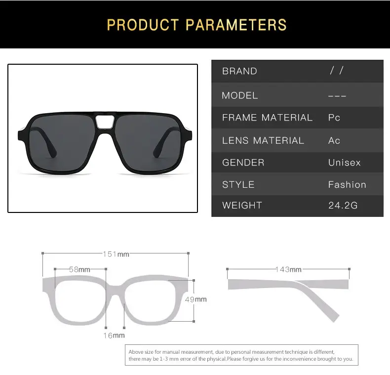White Gray Aviator Sunglasses for Men Women — feature 7