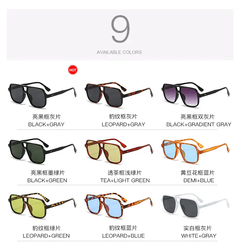 White Gray Aviator Sunglasses for Men Women — feature 8