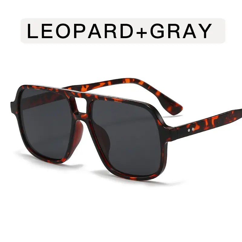 White Gray Aviator Sunglasses for Men Women - Image 2