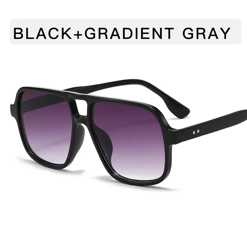 White Gray Aviator Sunglasses for Men Women - Image 3