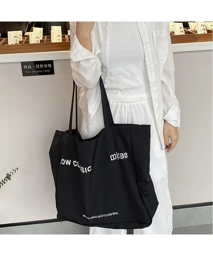 Blue Canvas Large Tote Bag 2025 Casual Use — feature 12