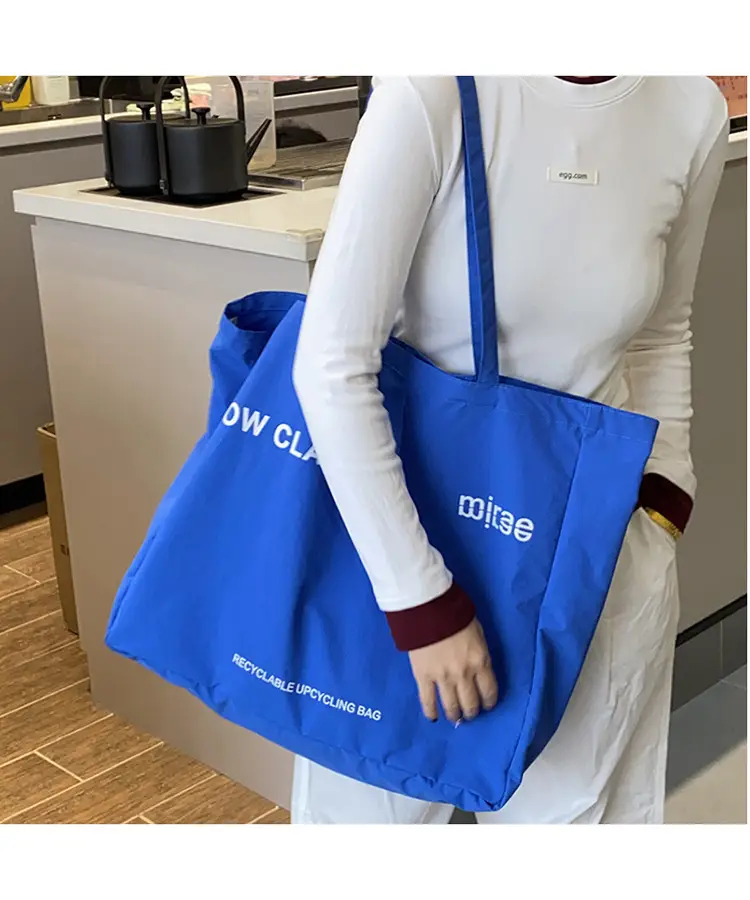 Blue Canvas Large Tote Bag 2025 Casual Use — feature 16