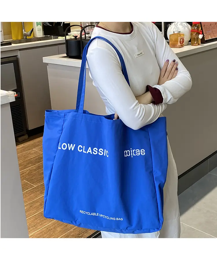 Blue Canvas Large Tote Bag 2025 Casual Use — feature 17