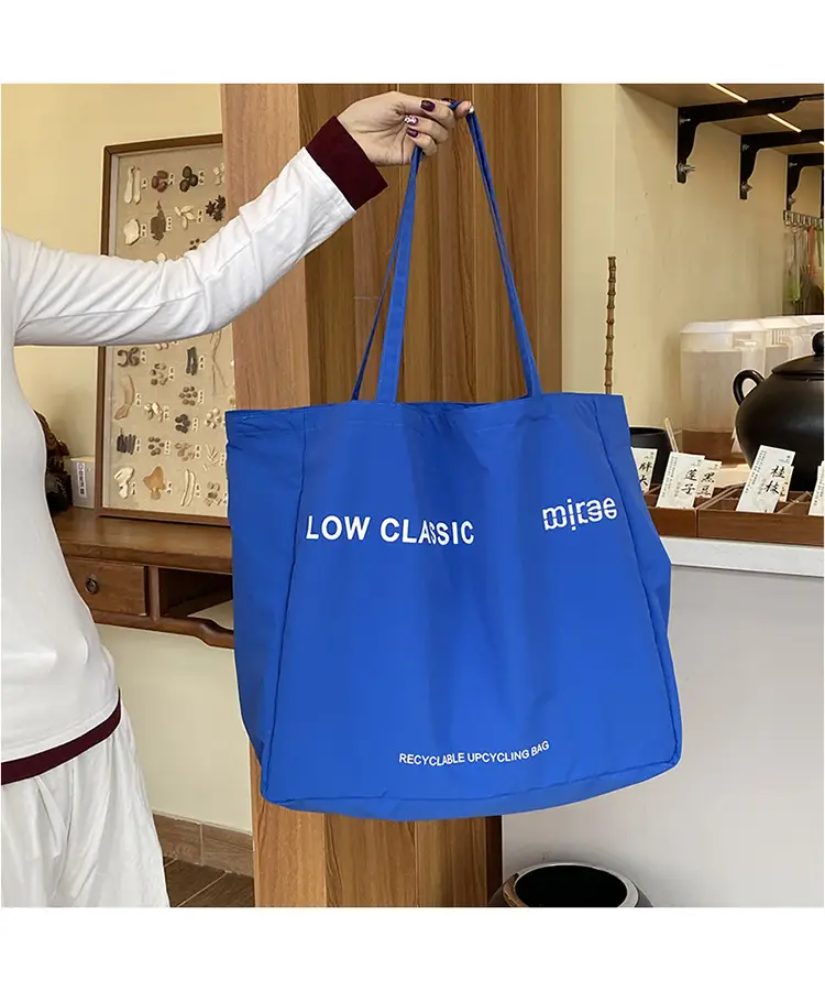 Blue Canvas Large Tote Bag 2025 Casual Use — feature 18