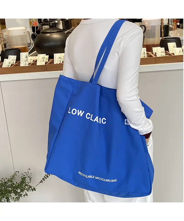 Blue Canvas Large Tote Bag 2025 Casual Use — feature 21
