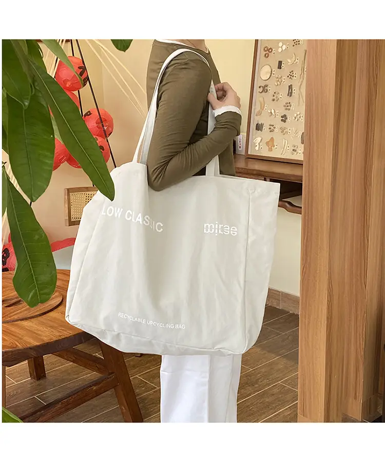 Blue Canvas Large Tote Bag 2025 Casual Use — feature 4