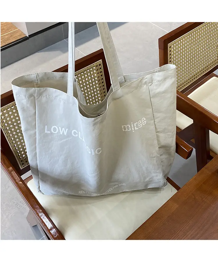 Blue Canvas Large Tote Bag 2025 Casual Use — feature 9