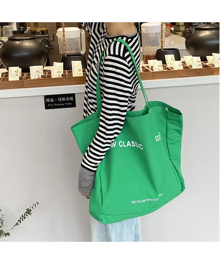 Blue Canvas Large Tote Bag 2025 Casual Use - Image 4