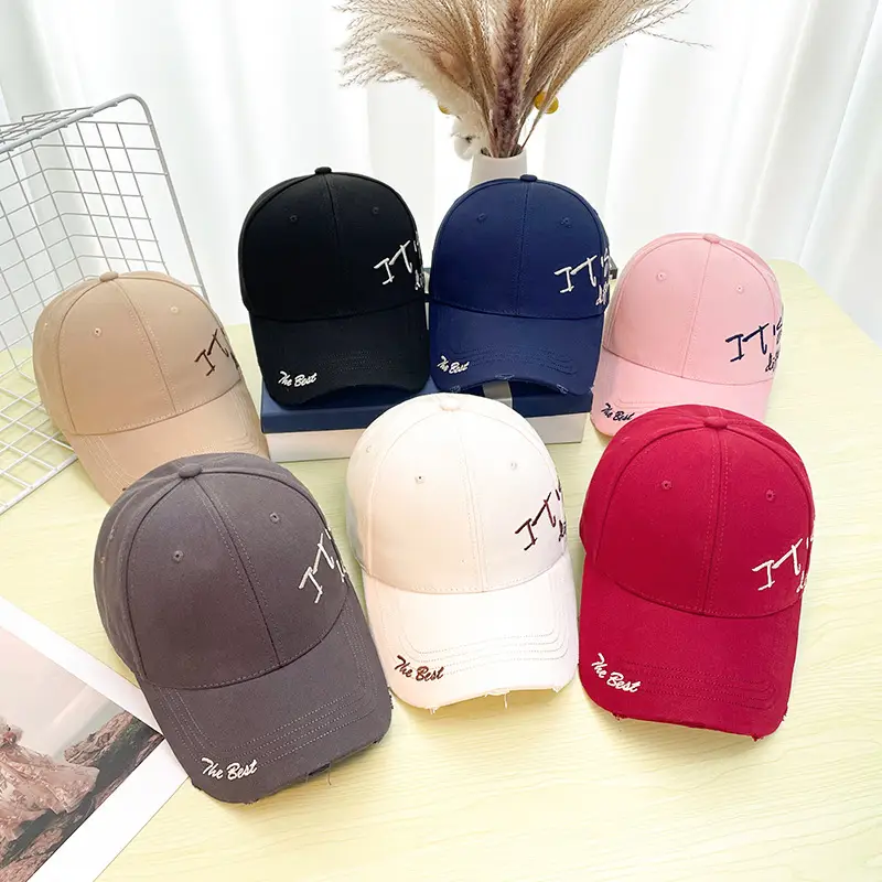 Korean Letter Embroidered Baseball Cap for Women - Image 9