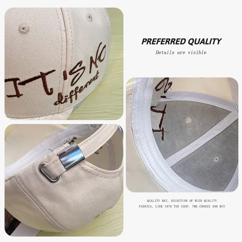 Korean Letter Embroidered Baseball Cap for Women — feature 8