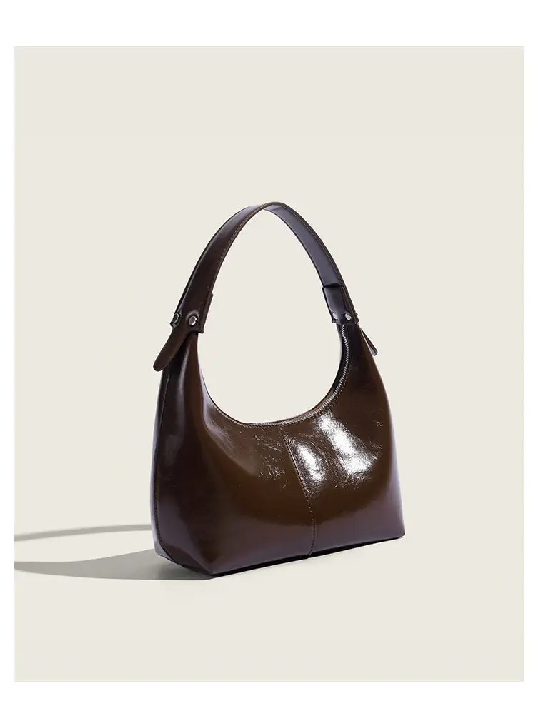 Korean Style Glossy Leather Shoulder Bag for Women - Image 5