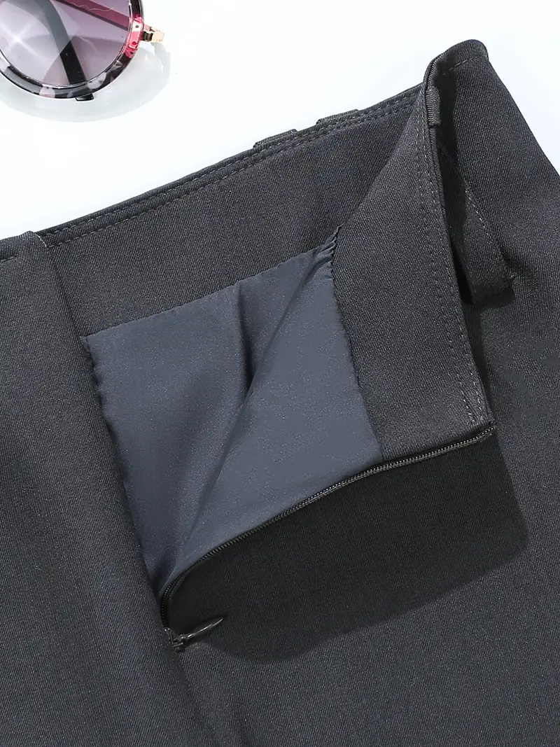 Black Wide Belt Hip Skirt Set for Women — feature 8
