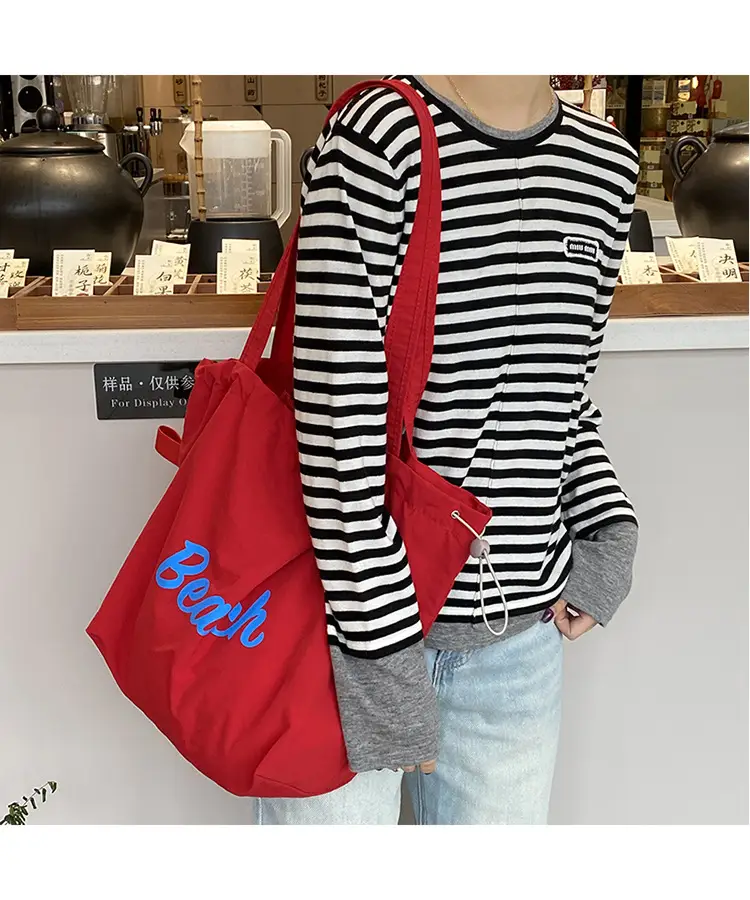 Yellow Canvas Shoulder Bag for Women New Size Artistic Design — feature 20