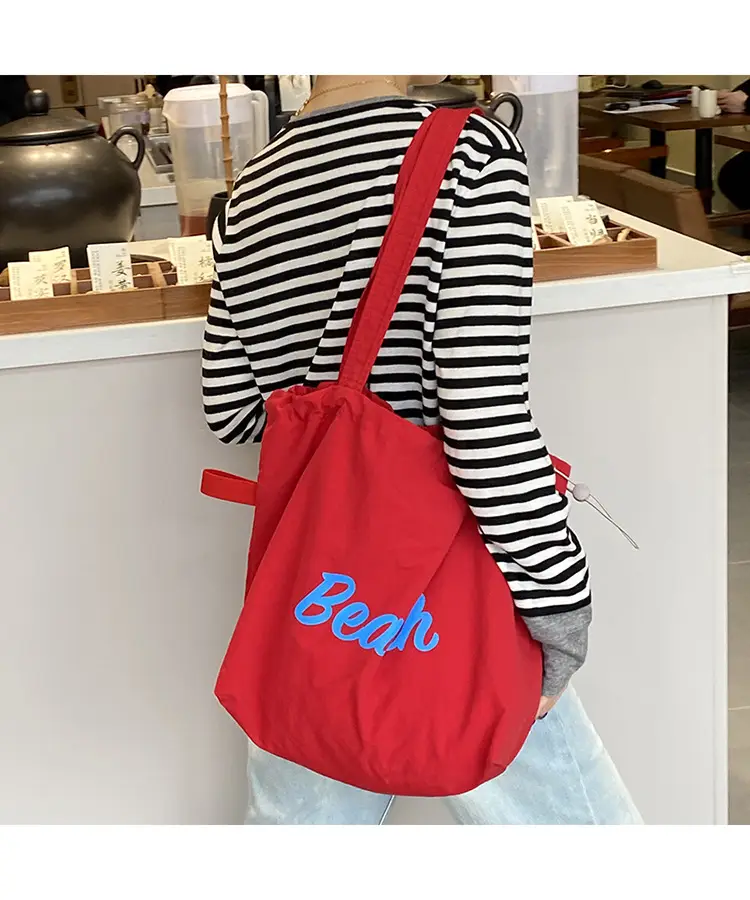 Yellow Canvas Shoulder Bag for Women New Size Artistic Design — feature 22