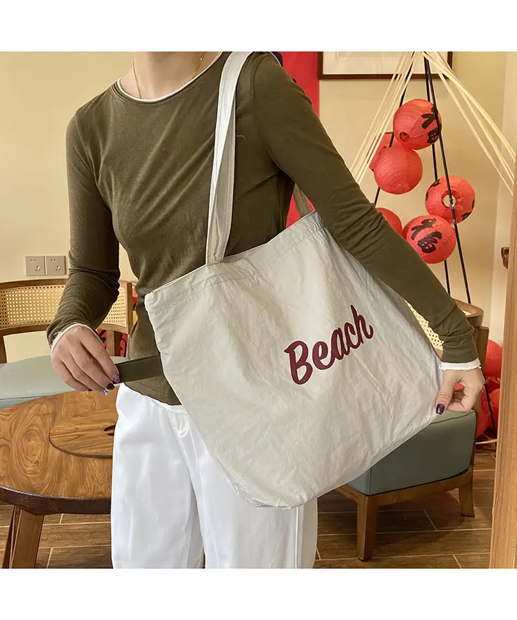 Yellow Canvas Shoulder Bag for Women New Size Artistic Design — feature 24
