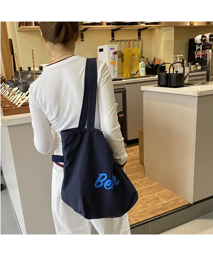 Yellow Canvas Shoulder Bag for Women New Size Artistic Design — feature 31