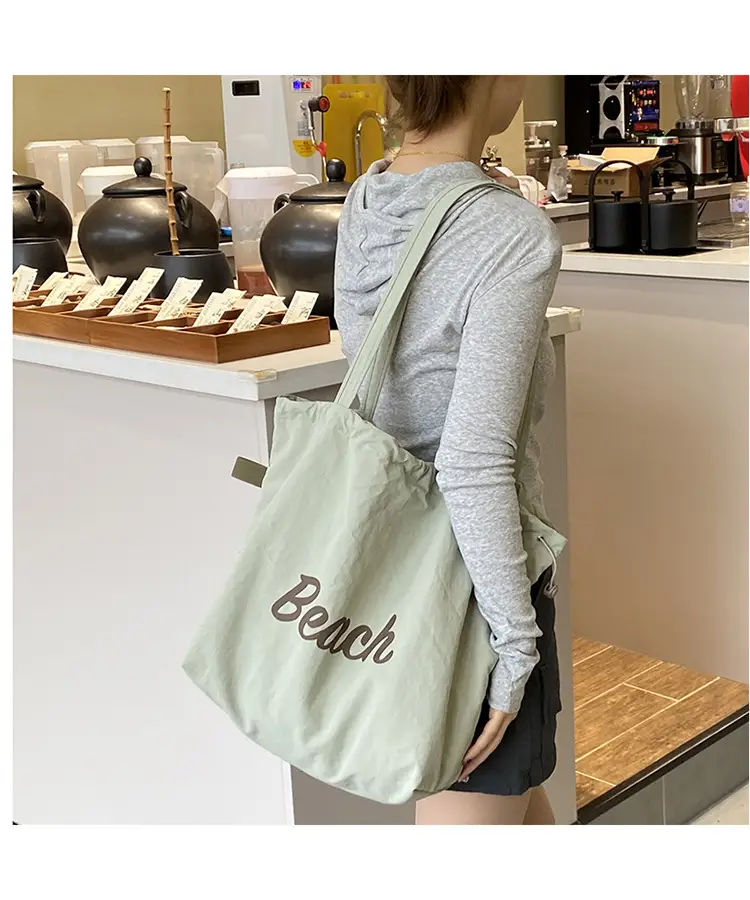 Yellow Canvas Shoulder Bag for Women New Size Artistic Design — feature 39