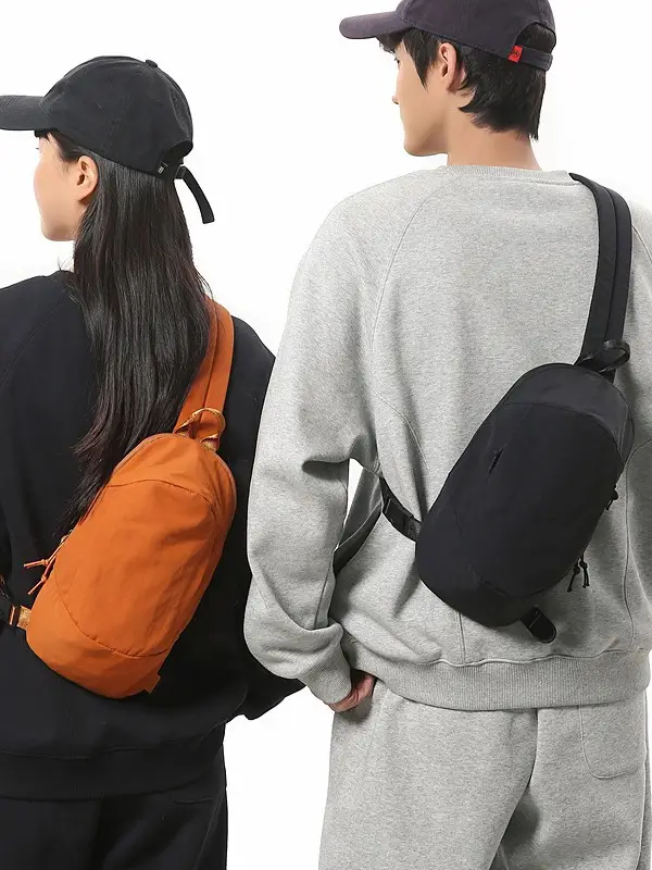 Orange Crossbody Bag for Men Mobile Travel Luggage - Image 2