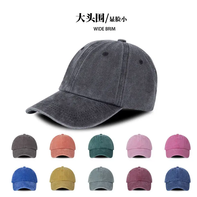 Women Vintage Wash Denim Duckbill Cap with Metal Buckle - Image 12