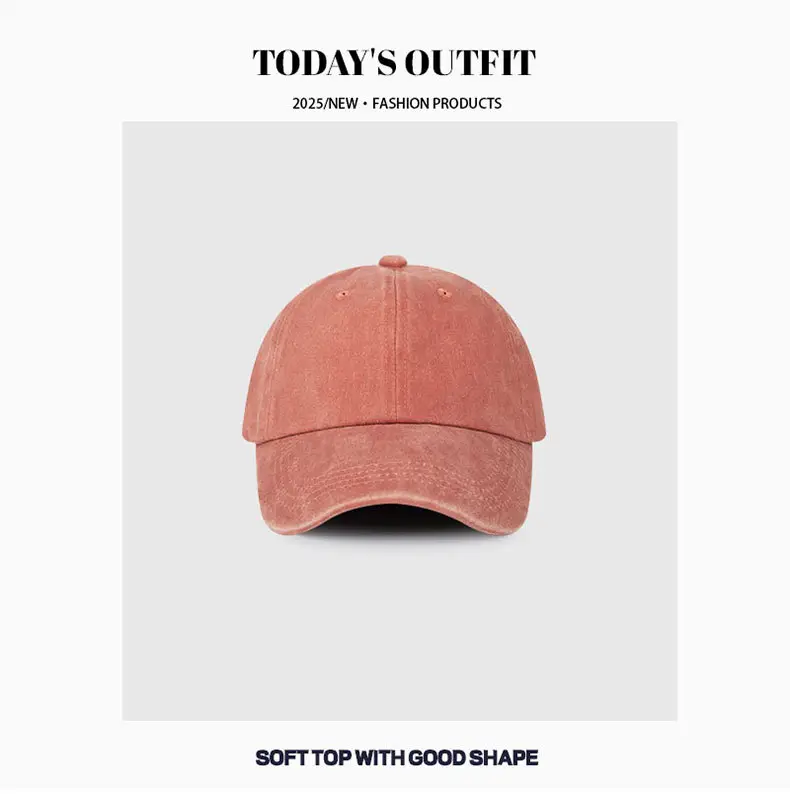 Women Vintage Wash Denim Duckbill Cap with Metal Buckle — feature 10