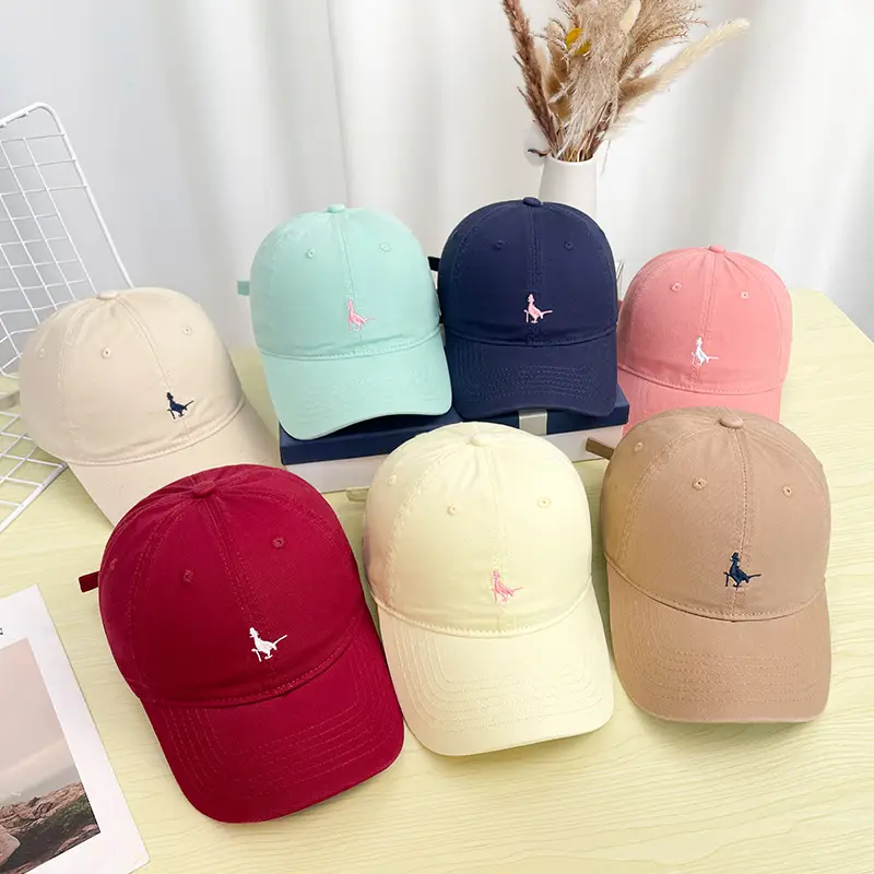 Women Embroidered Peaked Cap Beige Korean Style - Image 5