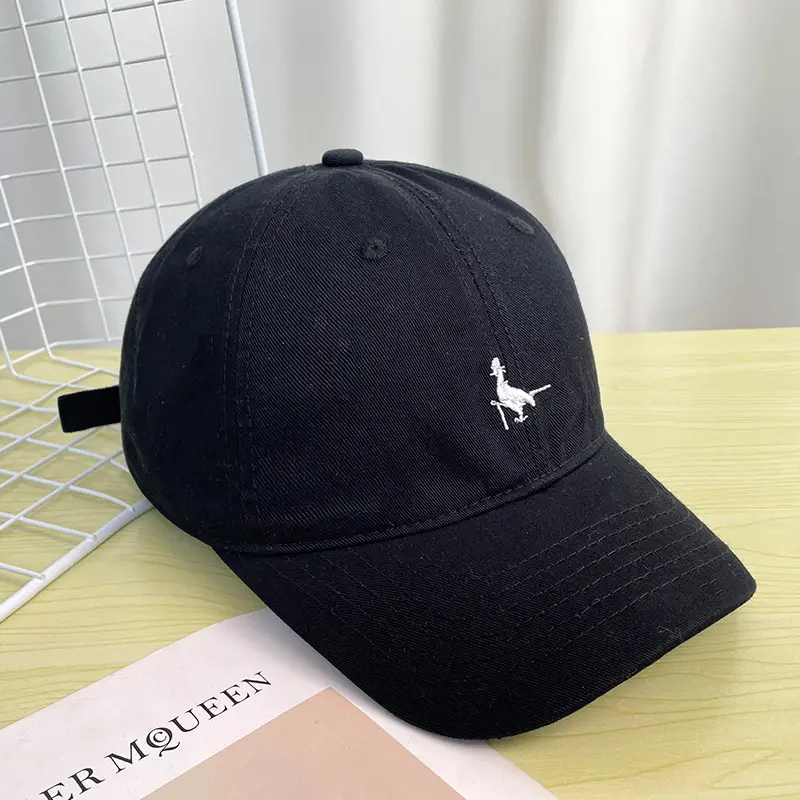 Women Embroidered Peaked Cap Beige Korean Style - Image 6