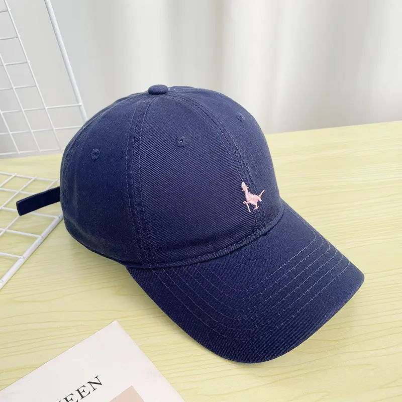 Women Embroidered Peaked Cap Beige Korean Style — feature 5