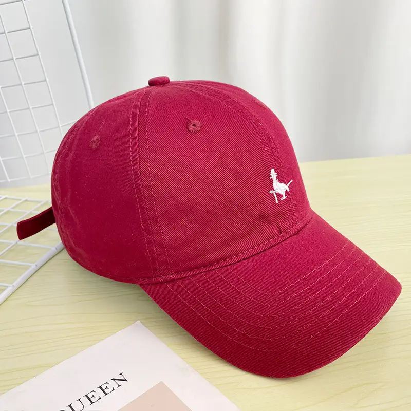 Women Embroidered Peaked Cap Beige Korean Style — feature 9