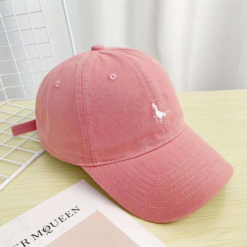 Women Embroidered Peaked Cap Beige Korean Style - Image 4
