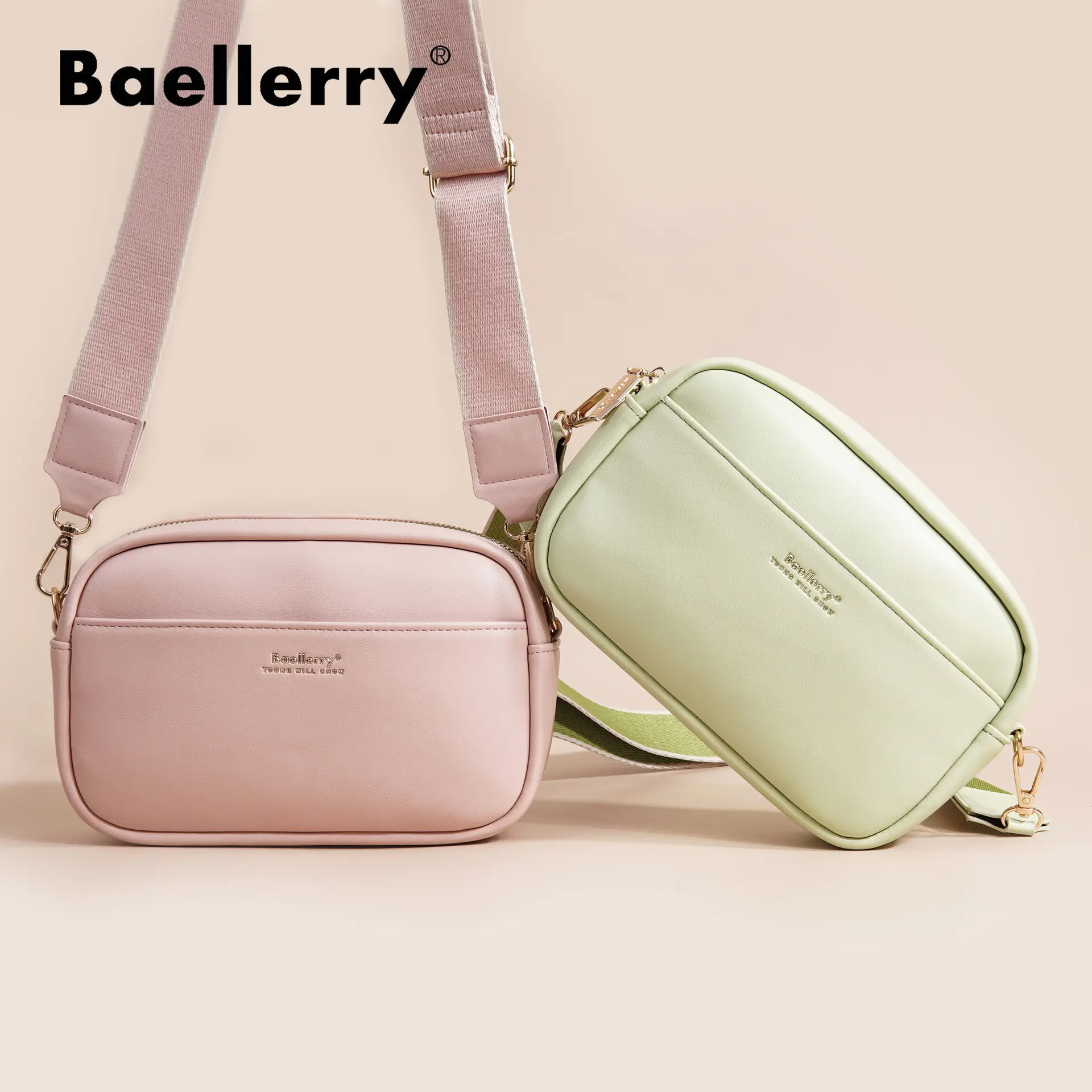 New Style Women's Pink Crossbody Bag with Coin Holder - Image 7