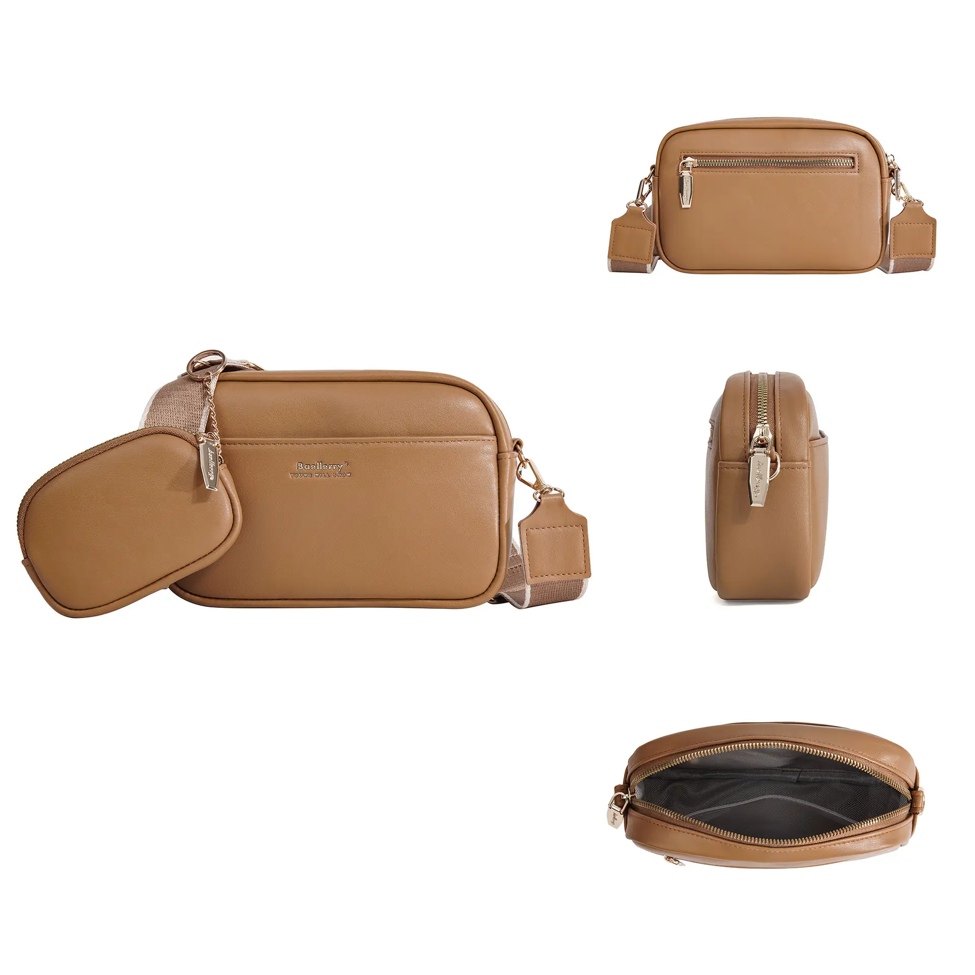 New Style Women's Pink Crossbody Bag with Coin Holder - Image 3