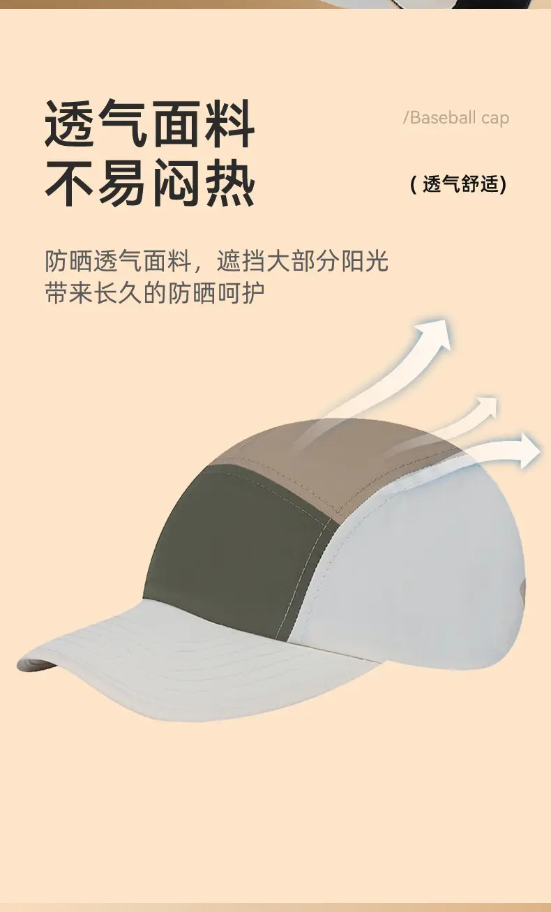 Men Sun Protection Baseball Cap 15cm High — feature 11