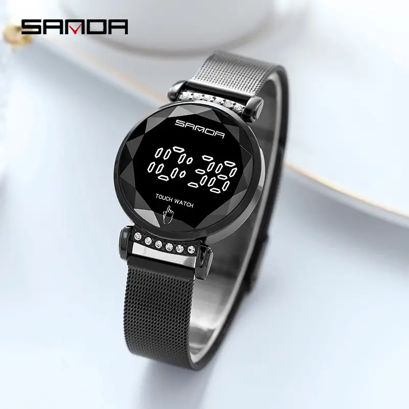 Sanda Touch Screen Waterproof Women's Mesh Watch - Image 6