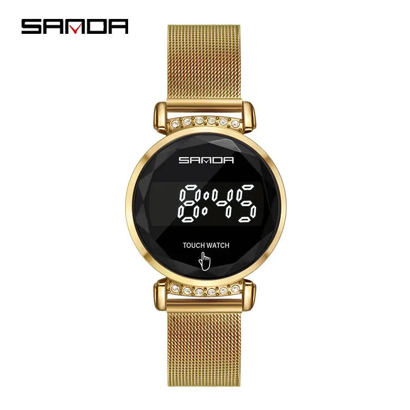 Sanda Touch Screen Waterproof Women's Mesh Watch - Image 8