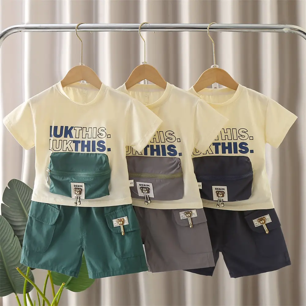 Boys Summer 2-5Yr English Pocket T-Shirt Shorts Set - Image 8